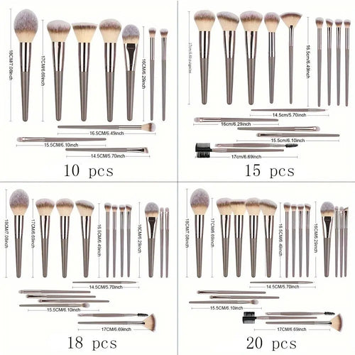 Professional Makeup Brush Set, Cosmetic Brush Set, Includes Foundation Brush, Eyelash Brush, Brow Brush, Eyeshadow Brush, Christmas Halloween Thanksgiving Gift, Makeup Blending Brushes, Makeup Brushes Kit